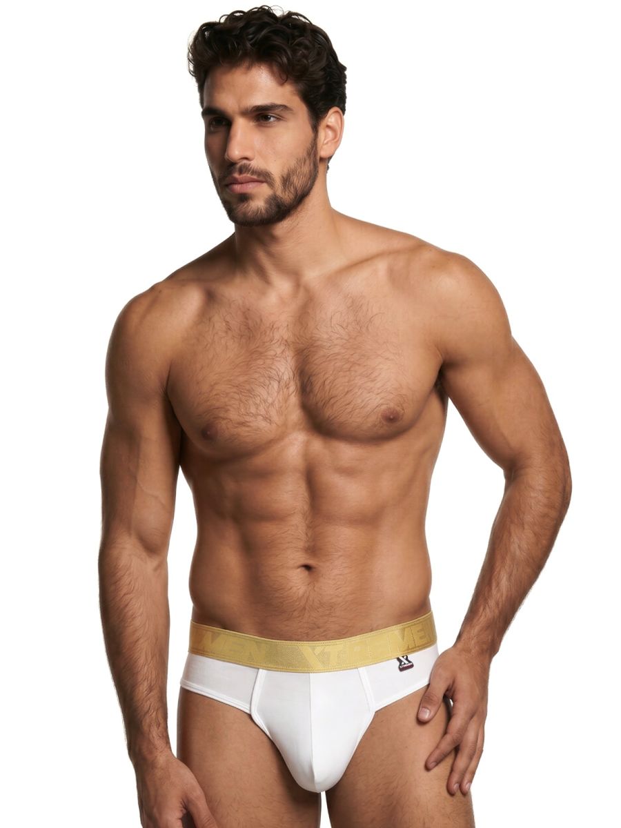 Xtremen Microfiber Sleek and Supportive Men's Thong in White – men's thongs