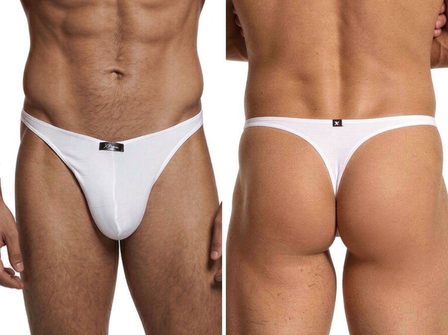 Xtremen Sleek Microfiber Men's Thong in White – men's thongs