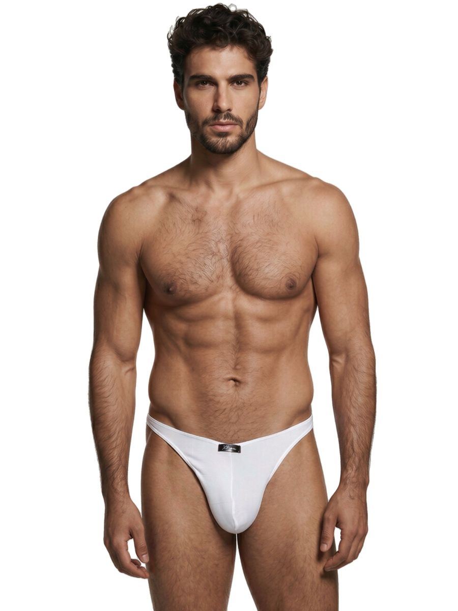 Xtremen Sleek Microfiber Men's Thong in White – men's thongs