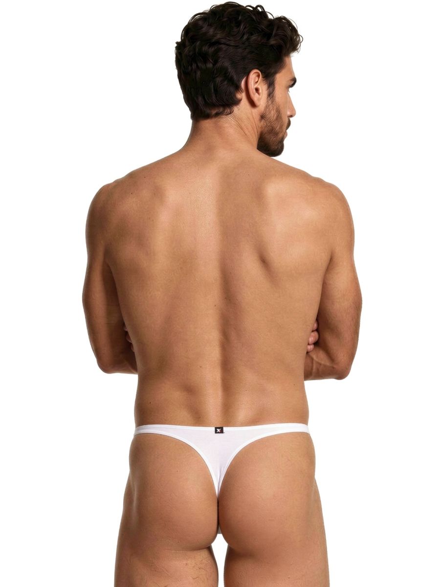 Xtremen Sleek Microfiber Men's Thong in White – men's thongs