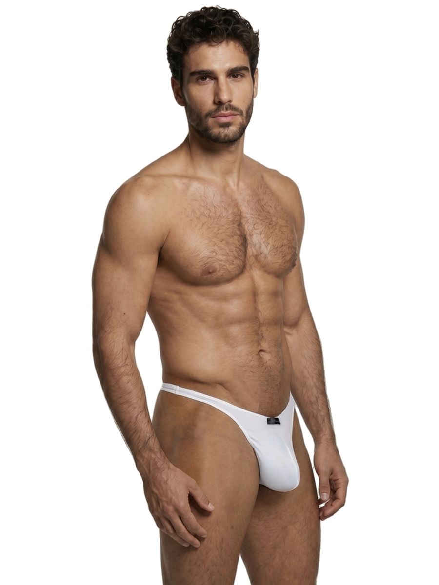 Xtremen Sleek Microfiber Men's Thong in White – men's thongs