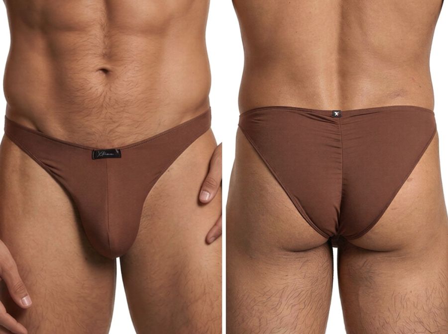 Xtremen Sleek Microfiber Men's Bikini Brief in Chocolate – men's briefs