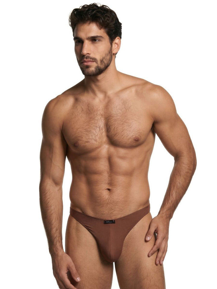 Xtremen Sleek Microfiber Men's Bikini Brief in Chocolate – men's briefs