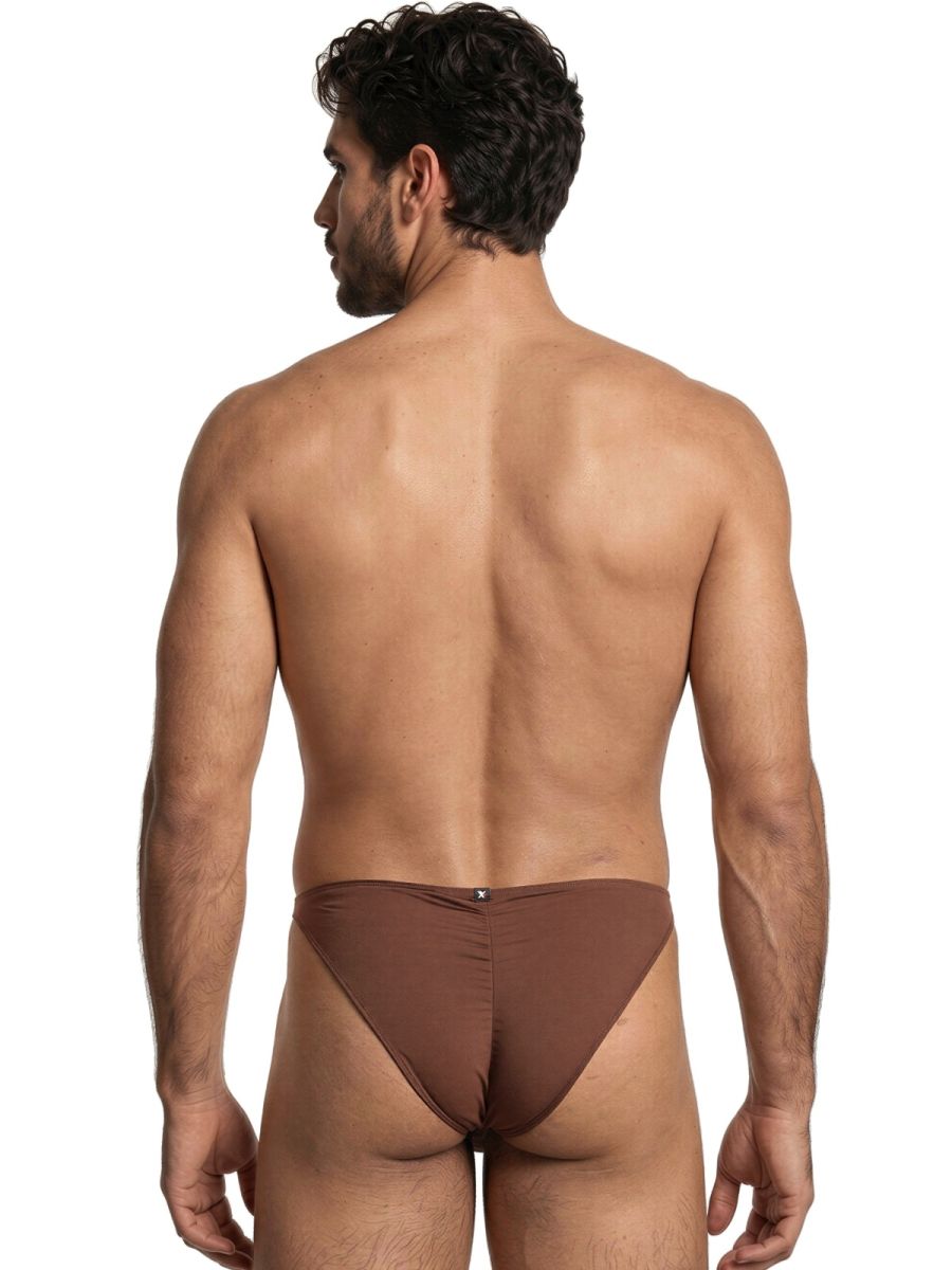 Xtremen Sleek Microfiber Men's Bikini Brief in Chocolate – men's briefs