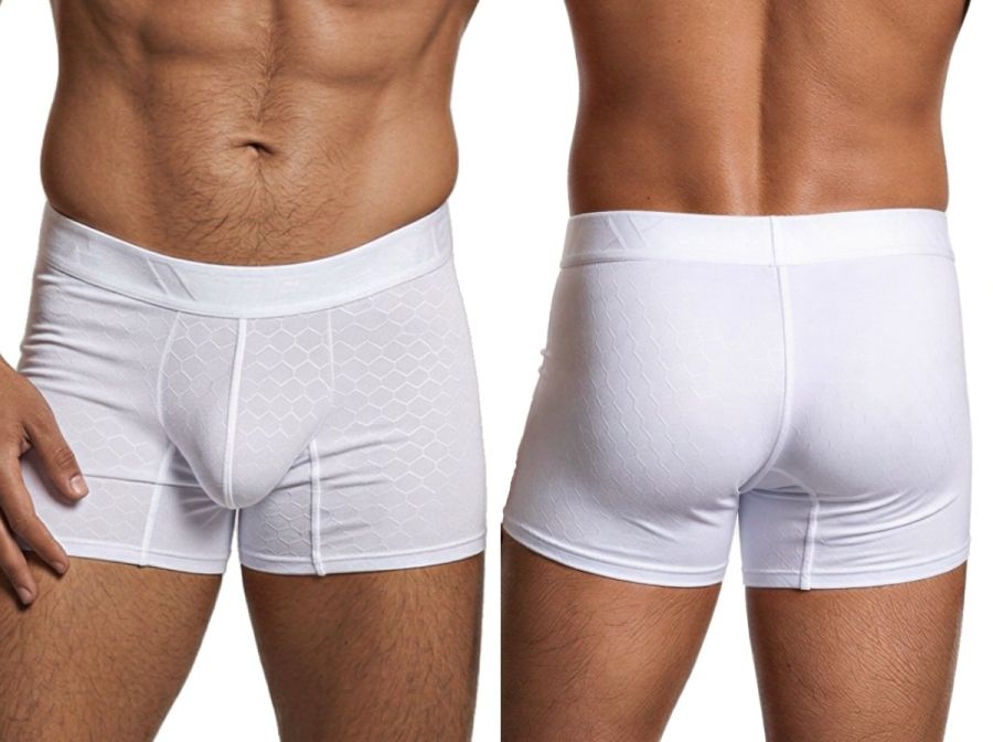 Xtremen Sleek Microfiber Men's Boxer Brief in White – men's boxer briefs