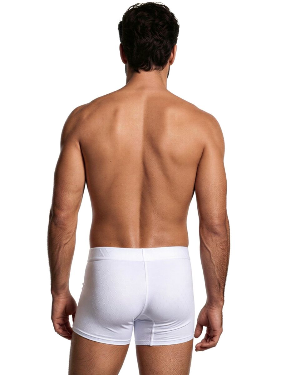 Xtremen Sleek Microfiber Men's Boxer Brief in White – men's boxer briefs