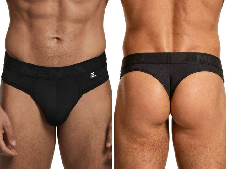 Xtremen Sleek Microfiber Comfort Men's Thong in Black – men's thongs