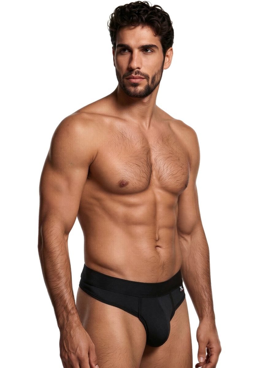 Xtremen Sleek Microfiber Comfort Men's Thong in Black – men's thongs