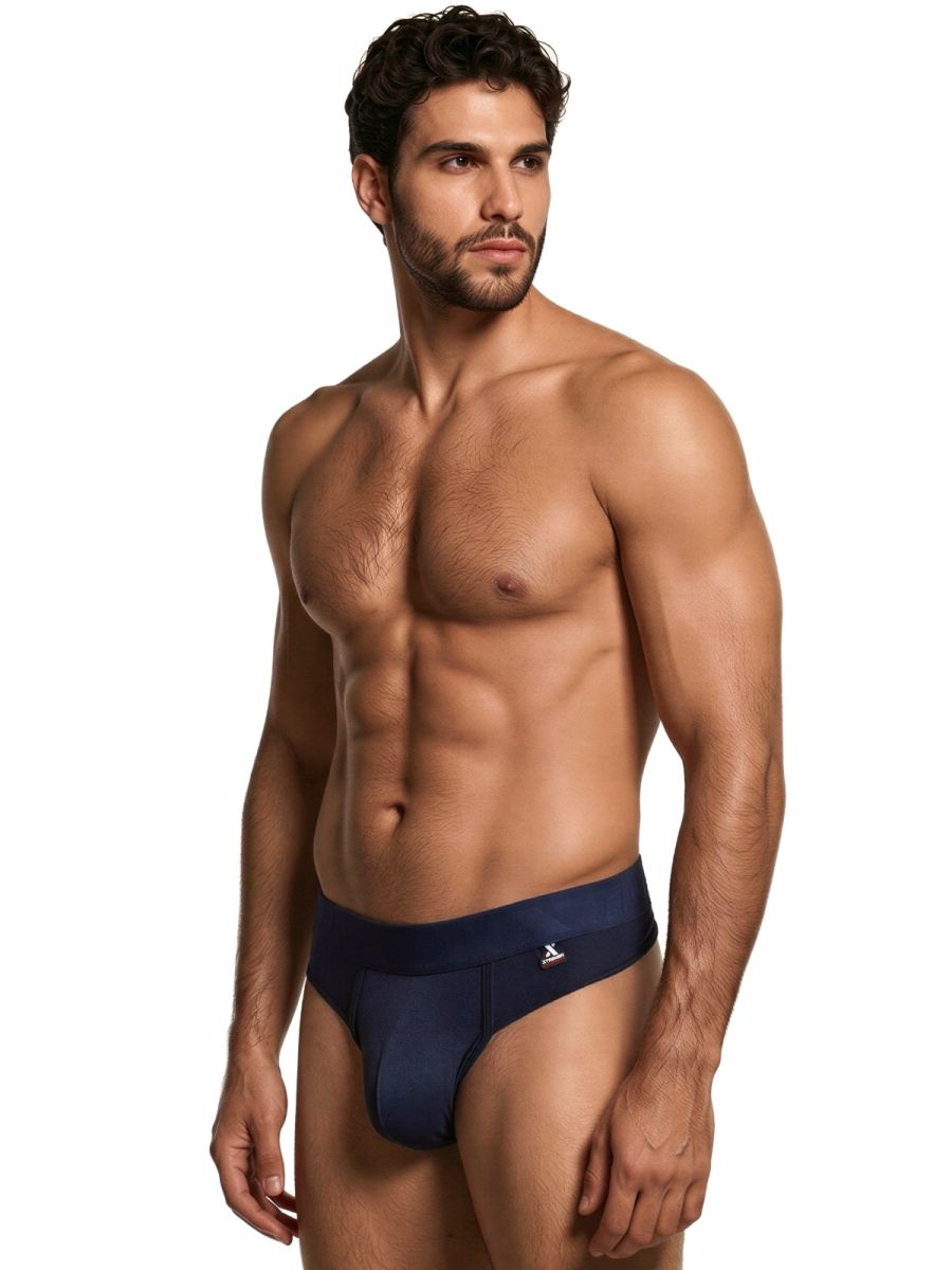 Xtremen Sleek Microfiber Comfort Men's Thong in Dark Blue – men's thongs