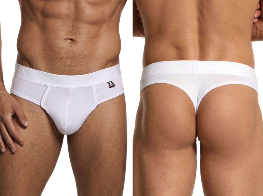 Xtremen Sleek Microfiber Comfort Men's Thong in White – men's thongs