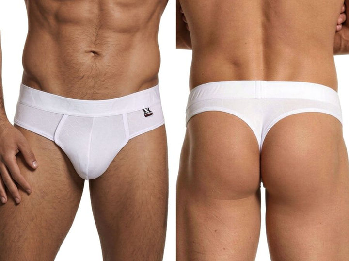 Xtremen Sleek Microfiber Comfort Men's Thong in White – men's thongs