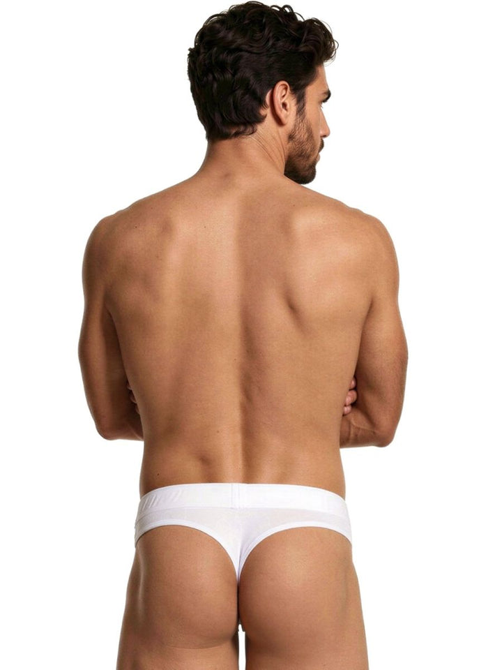 Xtremen Sleek Microfiber Comfort Men's Thong in White – men's thongs
