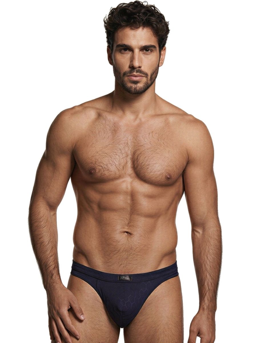 Xtremen Sleek Microfiber Men's Bikini Brief in Dark Blue – men's briefs