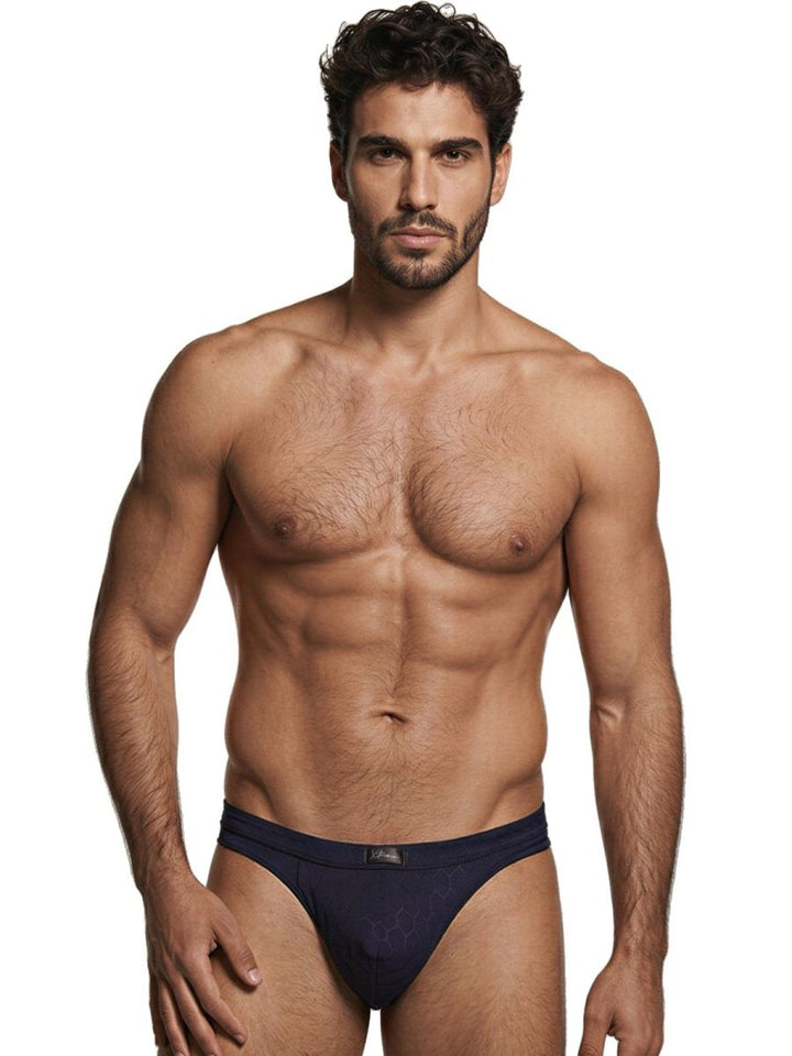 Xtremen Sleek Microfiber Men's Bikini Brief in Dark Blue – men's briefs