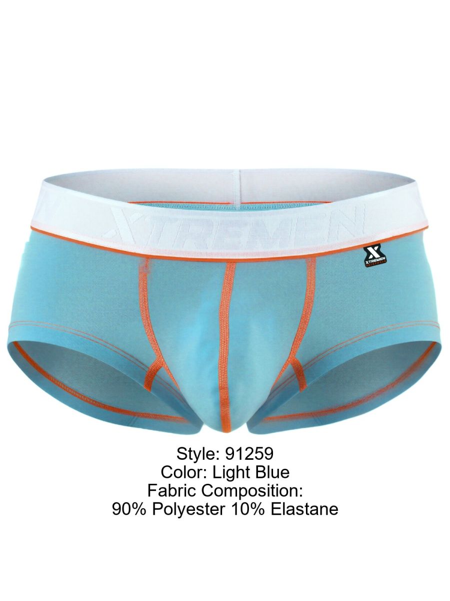 Xtremen Sleek Microfiber Men's Trunk Underwear in Light Blue – men's trunks