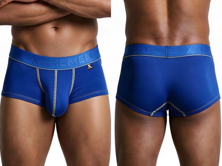 Xtremen Sleek Microfiber Men's Trunk Underwear in Royal Blue – men's trunks