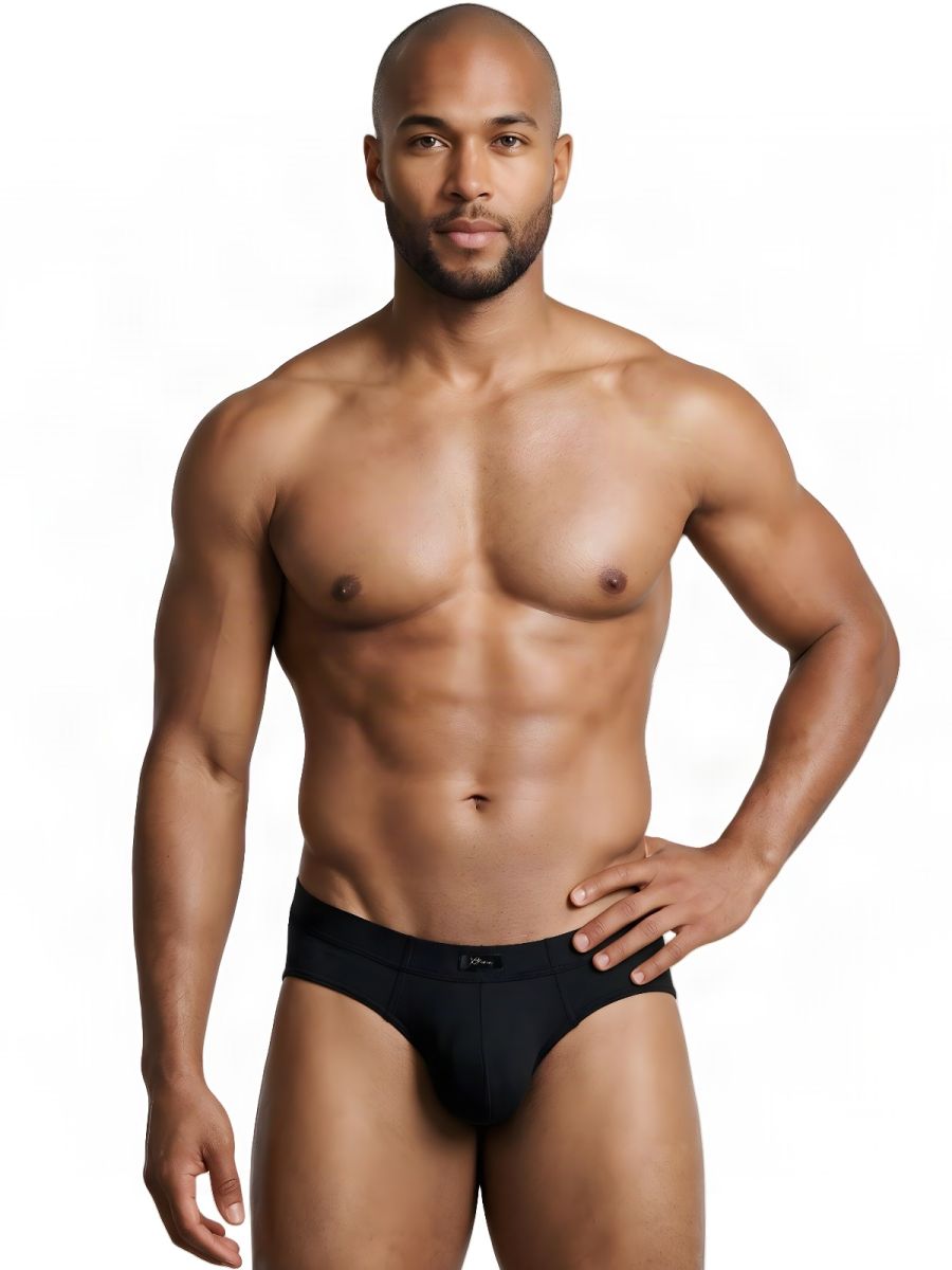 Xtremen Microfiber Sleek Fit Men's Bikini Brief in Black – men's briefs