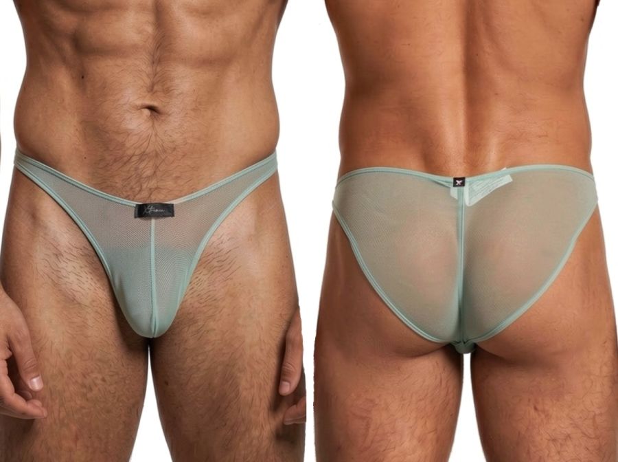 Xtremen Microfiber Mesh Men's Bikini Brief in Green – men's briefs