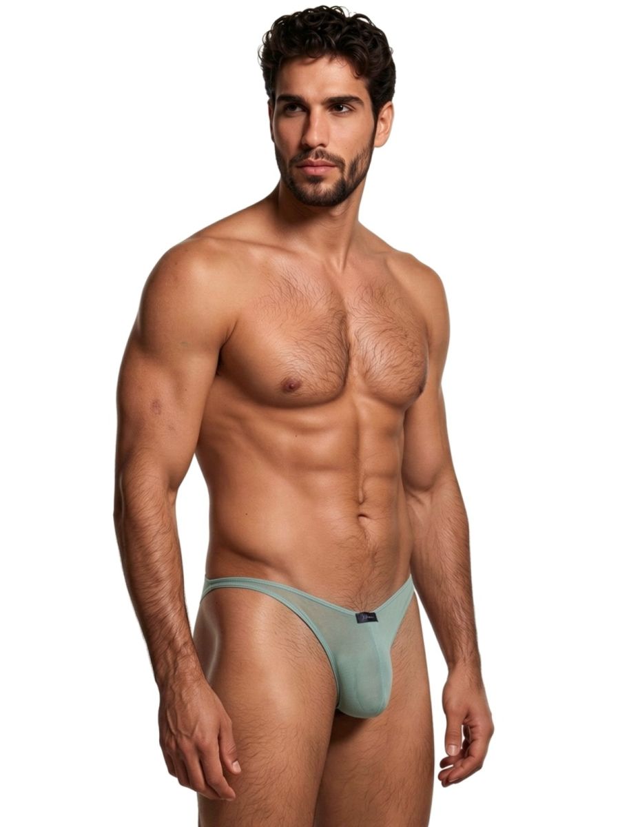 Xtremen Microfiber Mesh Men's Bikini Brief in Green – men's briefs