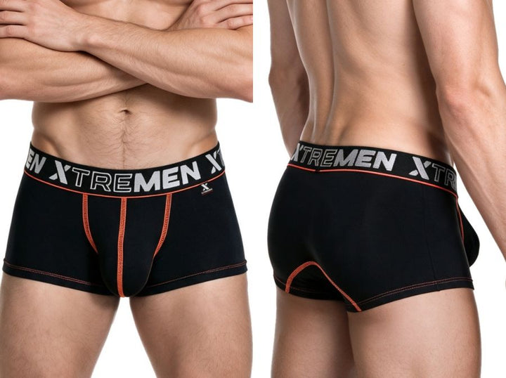 Xtremen Sleek Microfiber Stretch Men's Trunk Underwear in Black – men's trunks