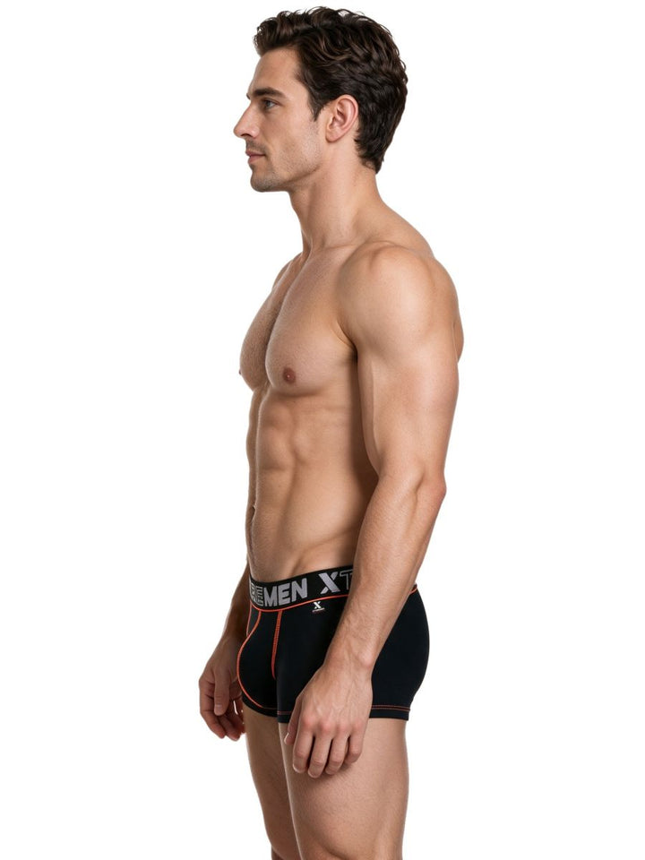 Xtremen Sleek Microfiber Stretch Men's Trunk Underwear in Black – men's trunks