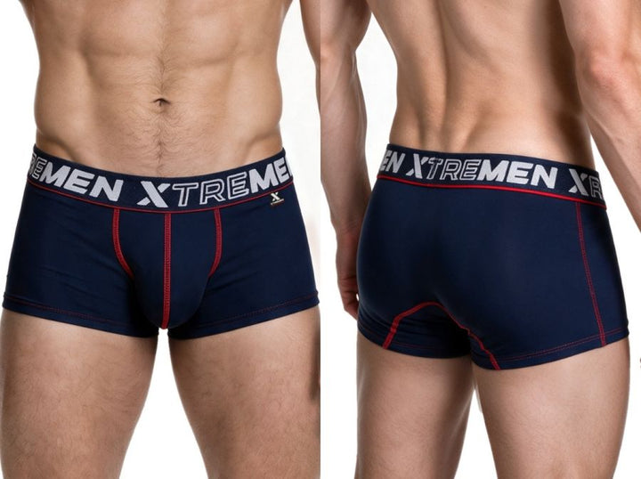 Xtremen Sleek Microfiber Stretch Men's Trunk Underwear in Dark Blue – men's trunks