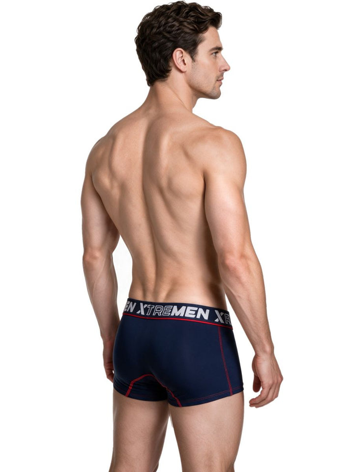 Xtremen Sleek Microfiber Stretch Men's Trunk Underwear in Dark Blue – men's trunks