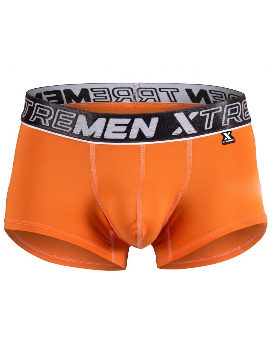 Xtremen Sleek Microfiber Stretch Men's Trunk Underwear in Orange – men's trunks
