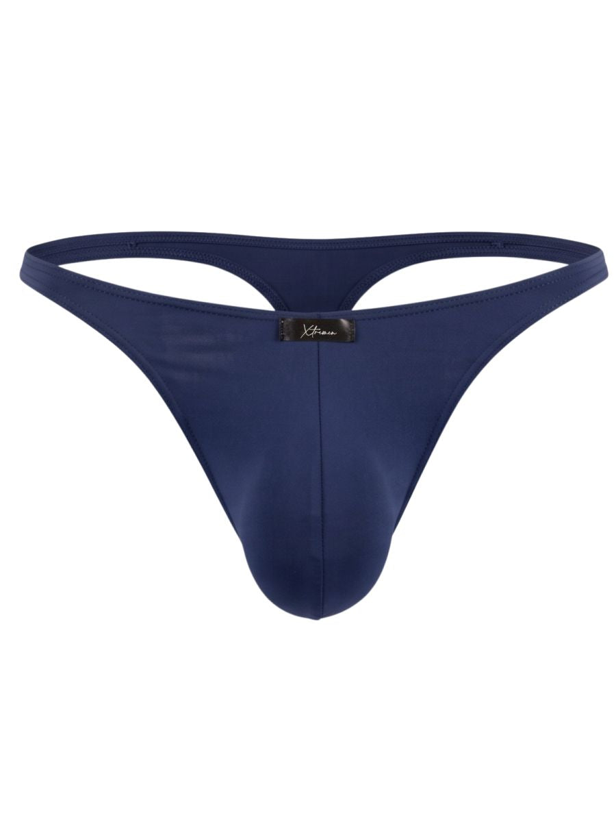 Xtremen Sleek Microfiber Men's Thong in Dark Blue – men's thongs