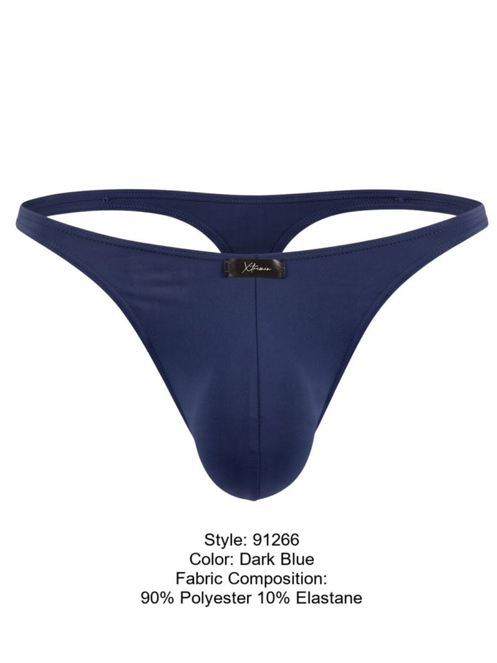 Xtremen Sleek Microfiber Men's Thong in Dark Blue – men's thongs