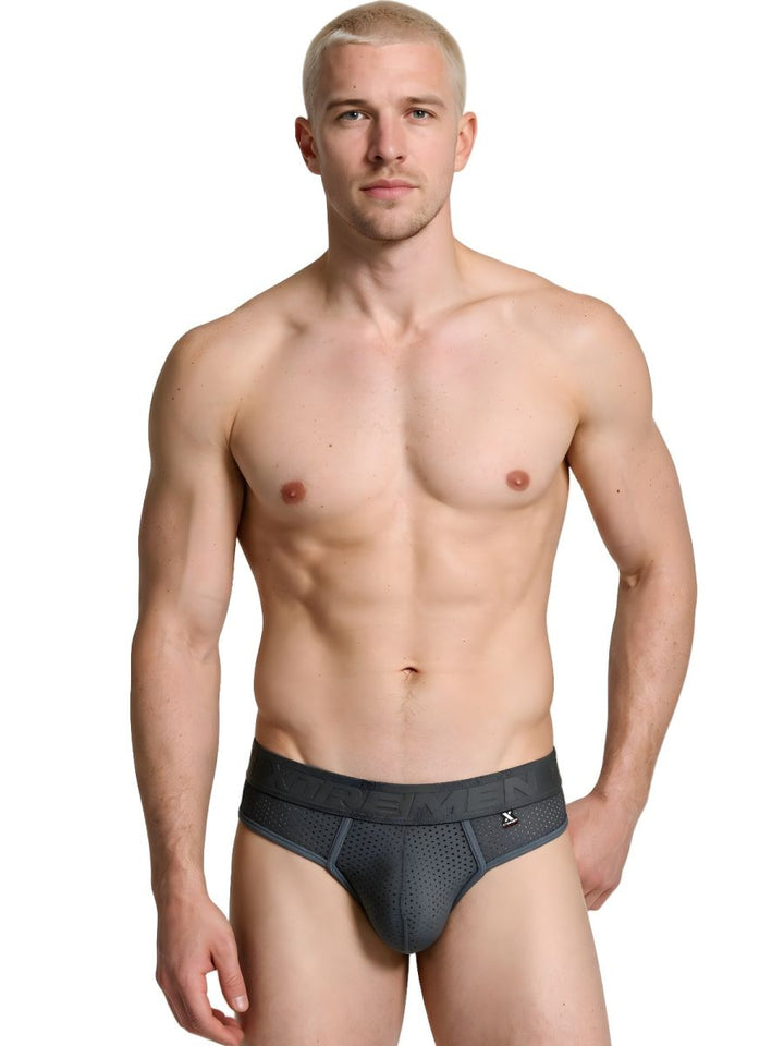 Xtremen Microfiber Mesh Men's Thong in Gray – men's thongs