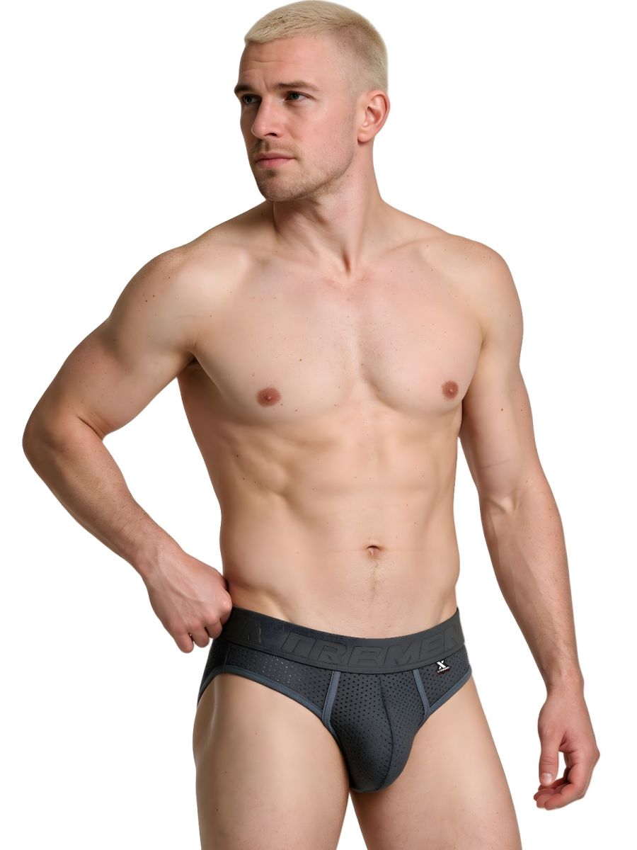 Xtremen Microfiber Mesh Men's Thong in Gray – men's thongs