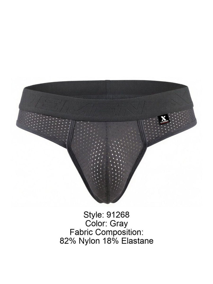 Xtremen Microfiber Mesh Men's Thong in Gray – men's thongs