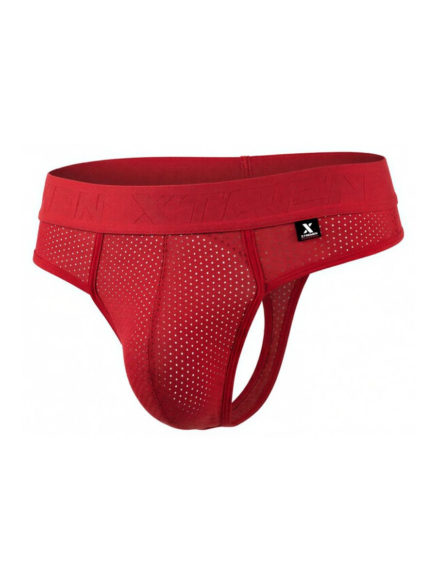 Xtremen Microfiber Mesh Men's Thong in Red – men's thongs
