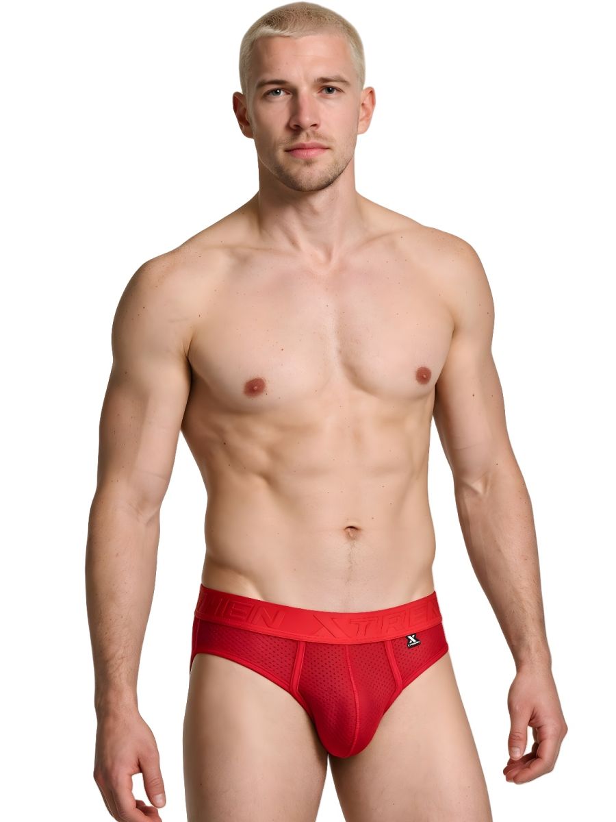 Xtremen Microfiber Mesh Men's Thong in Red – men's thongs