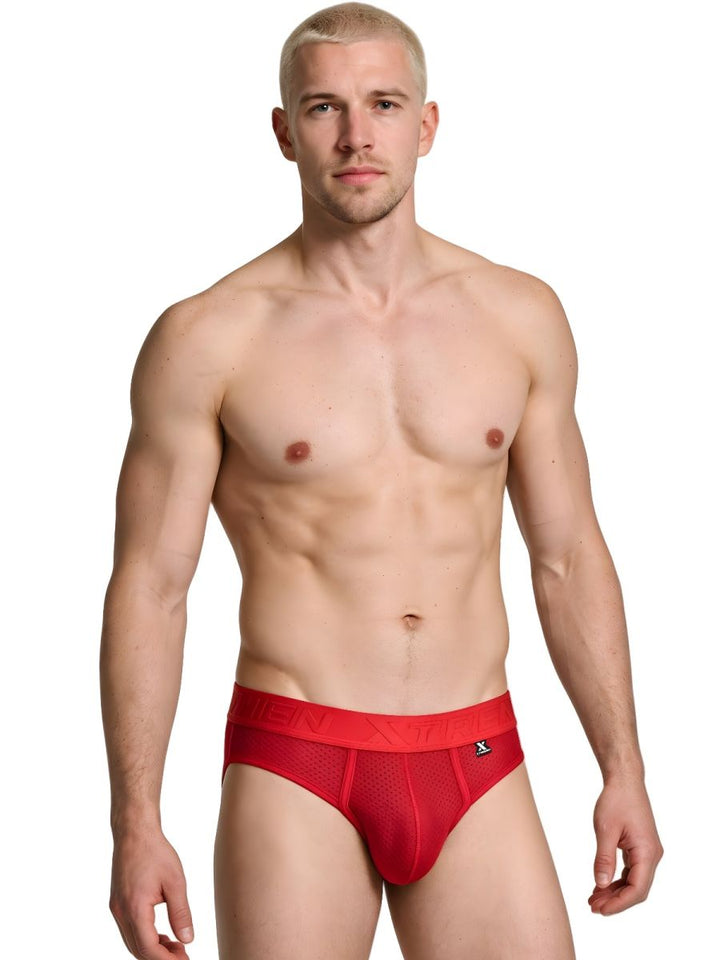 Xtremen Microfiber Mesh Men's Thong in Red – men's thongs