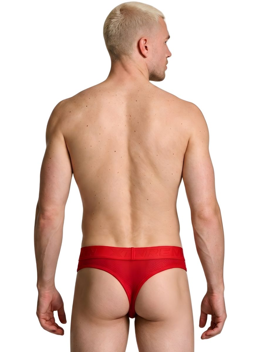 Xtremen Microfiber Mesh Men's Thong in Red – men's thongs
