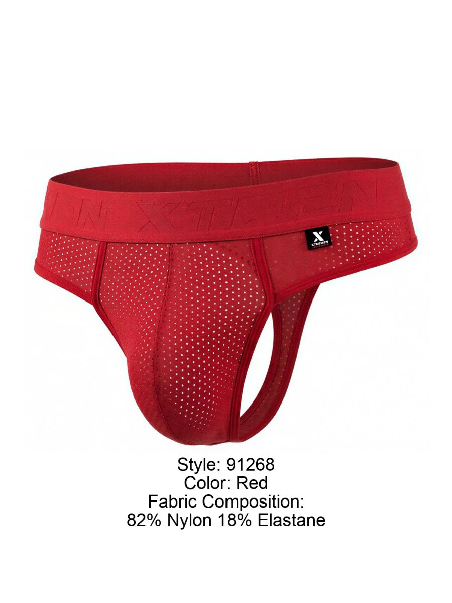 Xtremen Microfiber Mesh Men's Thong in Red – men's thongs