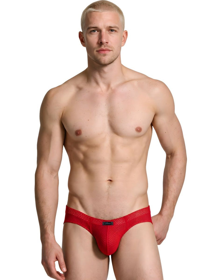 Xtremen Microfiber Mesh Men's Bikini Brief in Red – men's briefs
