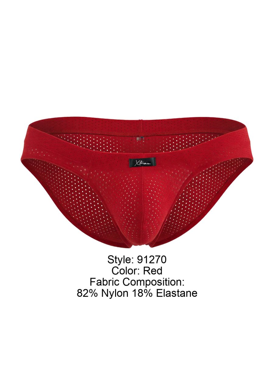 Xtremen Microfiber Mesh Men's Bikini Brief in Red – men's briefs