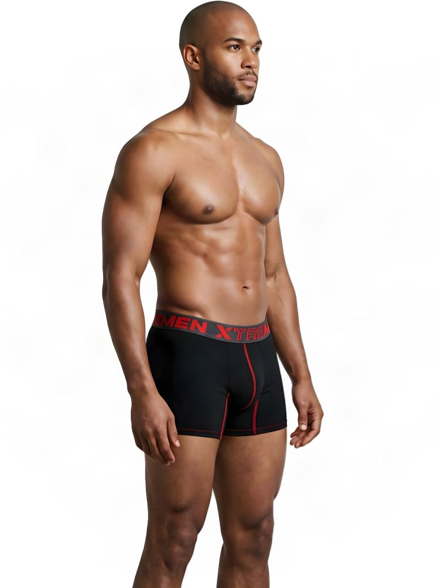 Xtremen Sleek Microfiber Men's Boxer Brief in Black – men's boxer briefs
