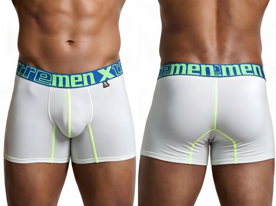 Xtremen Sleek Microfiber Men's Boxer Brief in White – men's boxer briefs
