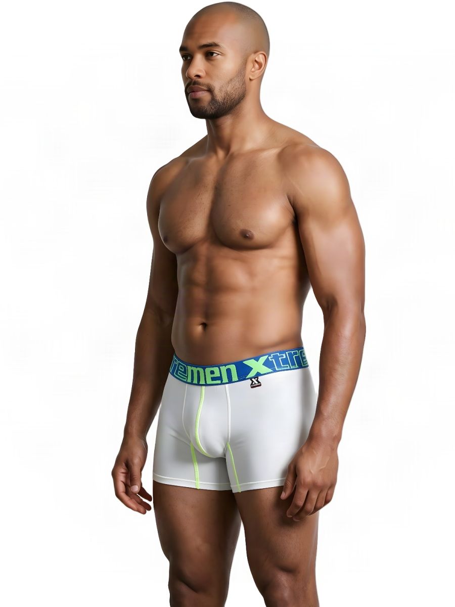 Xtremen Sleek Microfiber Men's Boxer Brief in White – men's boxer briefs