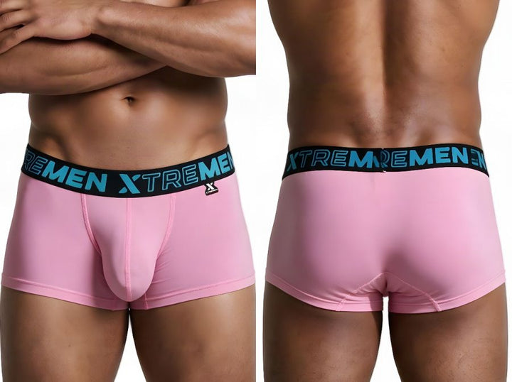Xtremen Sleek Microfiber Men's Trunk Underwear in Pink – men's trunks