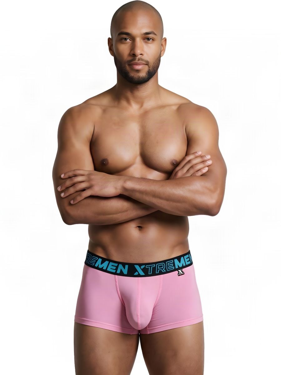 Xtremen Sleek Microfiber Men's Trunk Underwear in Pink – men's trunks