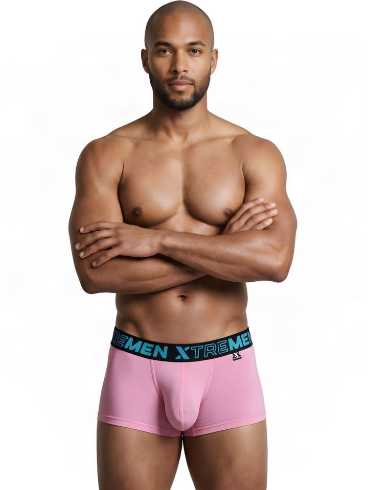 Xtremen Sleek Microfiber Men's Trunk Underwear in Pink – men's trunks
