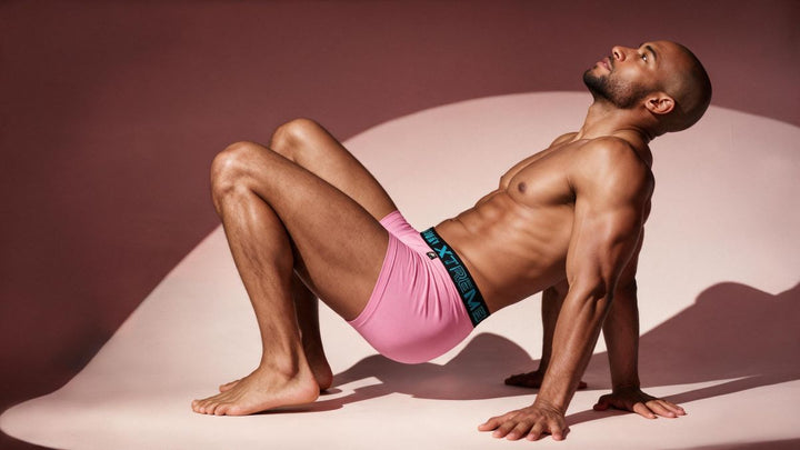 Xtremen Sleek Microfiber Men's Trunk Underwear in Pink – men's trunks
