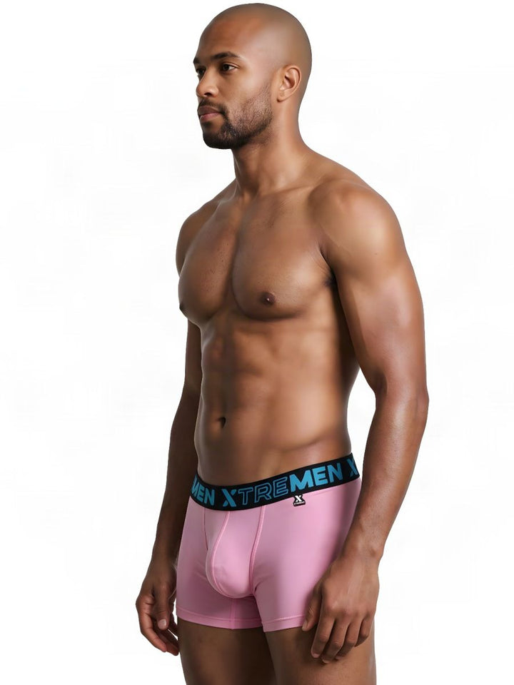 Xtremen Sleek Microfiber Men's Trunk Underwear in Pink – men's trunks