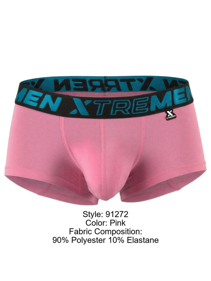 Xtremen Sleek Microfiber Men's Trunk Underwear in Pink – men's trunks