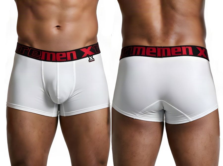 Xtremen Sleek Microfiber Men's Trunk Underwear in White – men's trunks